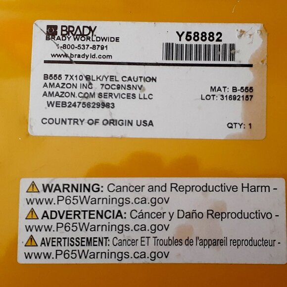 Caution Do Not Enter by Brady 7 x 10" Aluminum Sign- Use on a Teens Bedroom Door - Picture 2 of 5